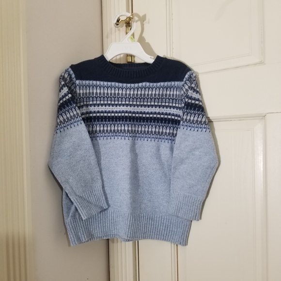 H&M Other - H&M Kids Sweater - Navy Blue geometrical wool blend boys size 4-6 (C8)